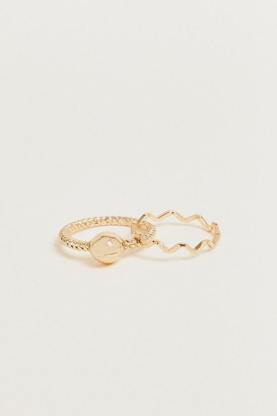 Oasis 2 Pack Twisted Ring Set 1