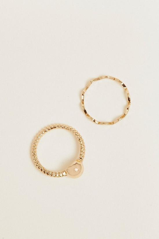 Oasis 2 Pack Twisted Ring Set 2