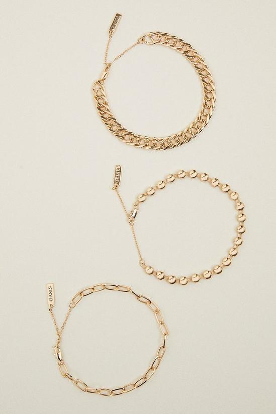 Oasis 3 Pack Chain Bracelet Set 1