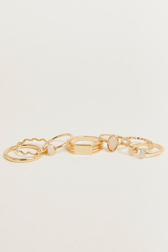 Oasis 7 Stone Detail Ring Pack 1