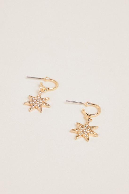 Oasis Celestial Sparkle Star Drop Earrings 1