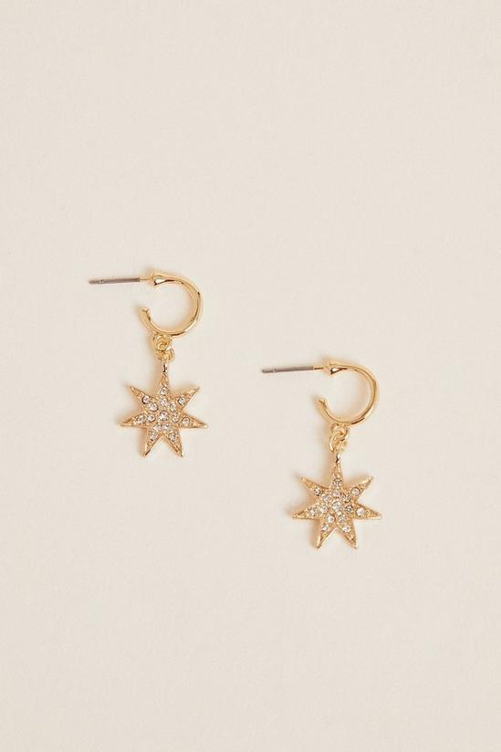 Oasis Celestial Sparkle Star Drop Earrings 2