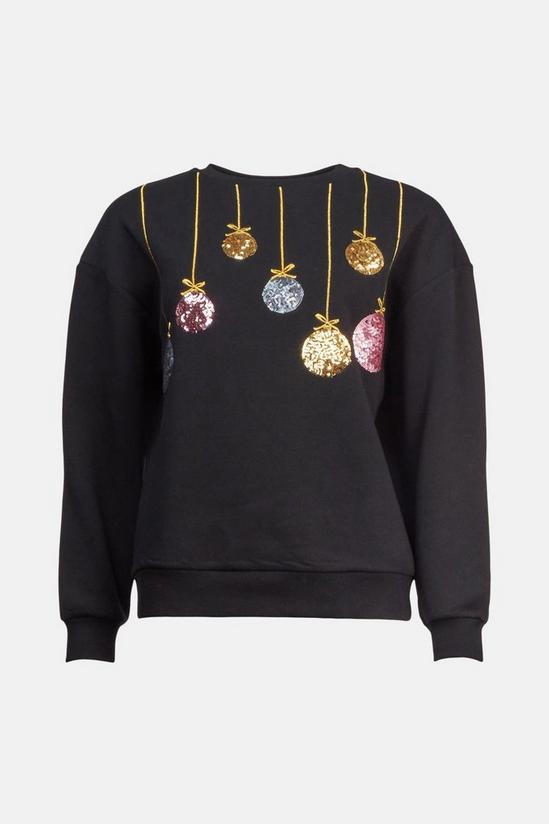 Oasis Sequin Bauble Placement Christmas Sweatshirt 4