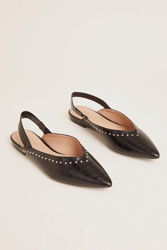 Oasis Studded Pointed Ballet Flats 2