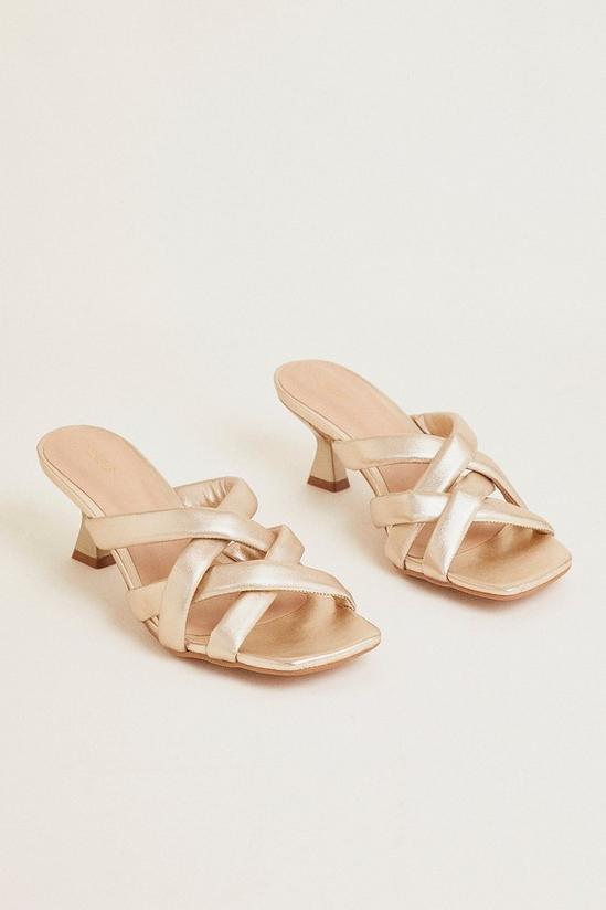 Oasis Padded Strappy Heeled Mule 1