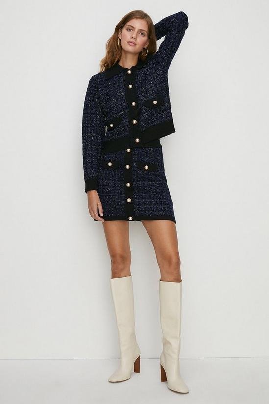Oasis Petite Tweed Stitch Skirt 1