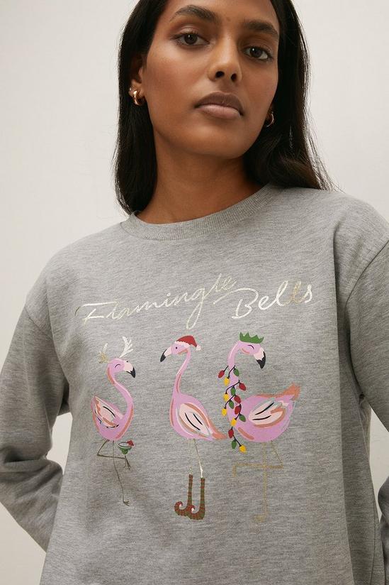 Oasis Flamingle Bells Christmas Sweatshirt 1