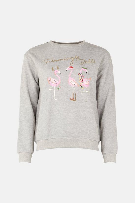 Oasis Flamingle Bells Christmas Sweatshirt 4
