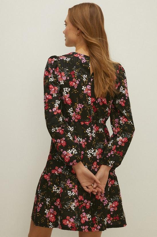 Oasis Floral Print Textured Tiered Dress 3
