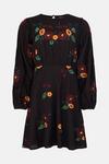 Oasis All Over Embroidered Flower Skater Dress thumbnail 4
