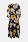 Oasis Large Floral Belted Midi Dress thumbnail 4