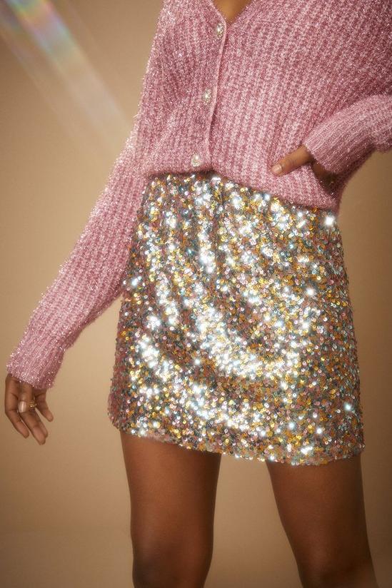 Oasis Sequin Mini Skirt 2