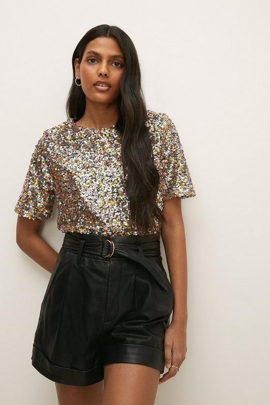 Oasis Sequin Boxy Top 2