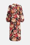 Oasis Tulip Printed Blouson Sleeve Midi Dress thumbnail 4