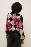 Oasis Floral Check High Neck Jumper thumbnail 3