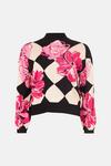Oasis Floral Check High Neck Jumper thumbnail 4