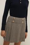 Oasis Check Pleated Tailored Skirt thumbnail 2