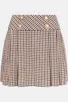 Oasis Check Pleated Tailored Skirt thumbnail 4