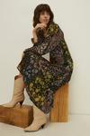 Oasis Petite Patchwork 70's Floral Midi Dress thumbnail 1