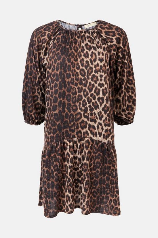 Oasis Petite Animal Cosy Raglan Sleeve Smock Dress 4