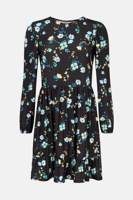 Oasis Slinky Jersey Ditsy Floral Tiered Smock Dress 4