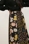 Oasis Mixed Scale Floral Pleated Midi Skirt thumbnail 1