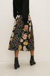 Oasis Mixed Scale Floral Pleated Midi Skirt thumbnail 3