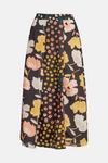 Oasis Mixed Scale Floral Pleated Midi Skirt thumbnail 4