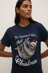 Oasis Sloth Christmas T-shirt thumbnail 1