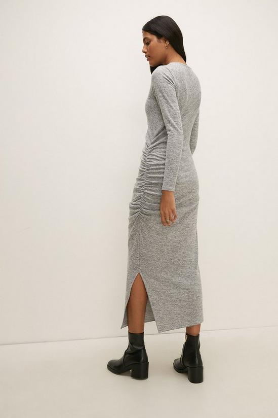 Oasis Cosy Jersey Ruched Side Midi Dress 3
