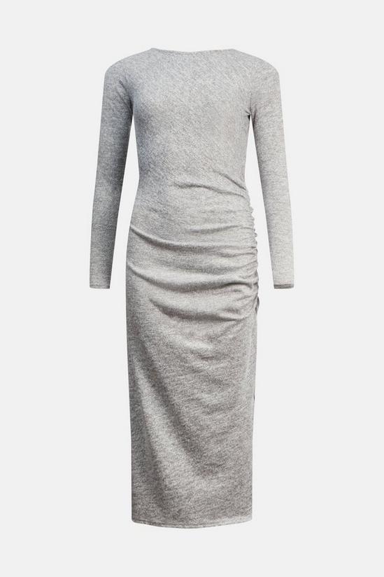 Oasis Cosy Jersey Ruched Side Midi Dress 4