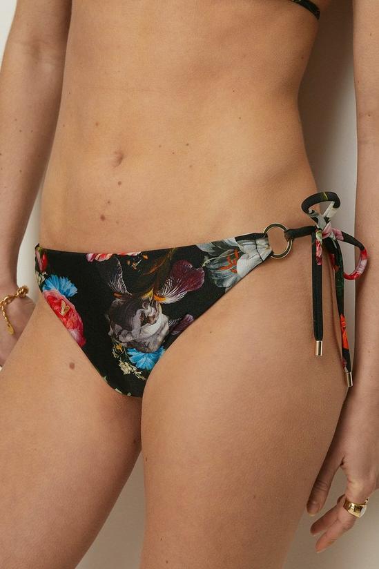 Oasis Painted Floral Tie Side Bikini Bottoms 2