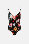 Oasis Painted Floral O Ring Plunge Swimsuit thumbnail 4