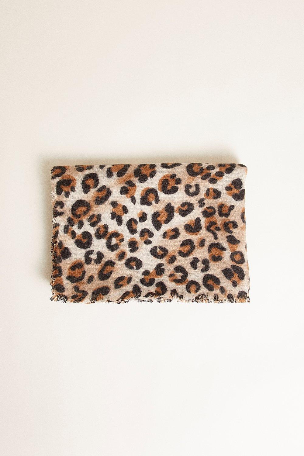 Gloves & Scarves | Large Leopard Print Scarf | Oasis