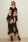 Oasis Retro Large Floral Keyhole Column Midi Dress thumbnail 3