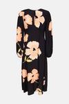 Oasis Retro Large Floral Keyhole Column Midi Dress thumbnail 4