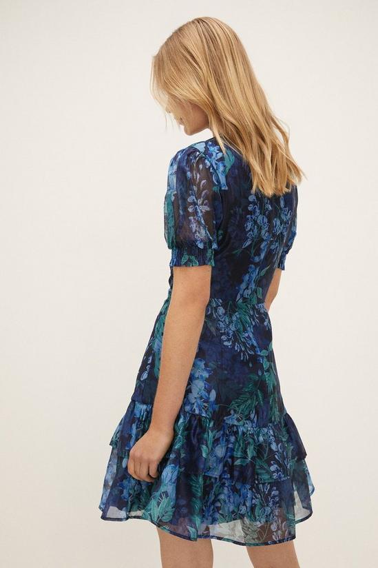 Oasis Wysteria Floral Organza Tiered Skater Dress 3