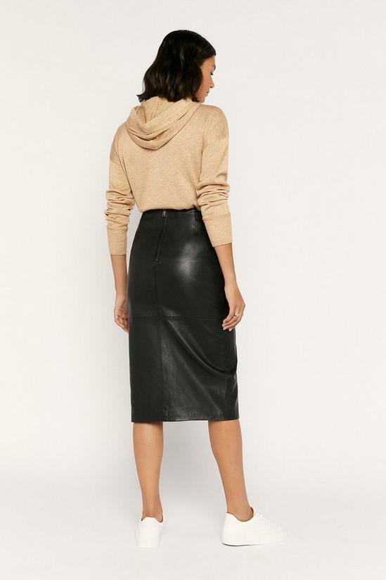 Oasis Leather Split Front Pencil Skirt 3