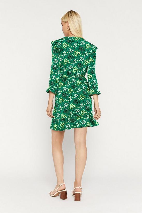 Oasis Floral Ruffle Wrap Dress 3