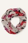Oasis Oversized Foil Floral Print Scarf thumbnail 1