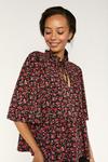 Oasis Crowded Rose Smock Blouse Top thumbnail 2