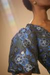 Oasis Blue Floral Jacquard Aline Dress thumbnail 2