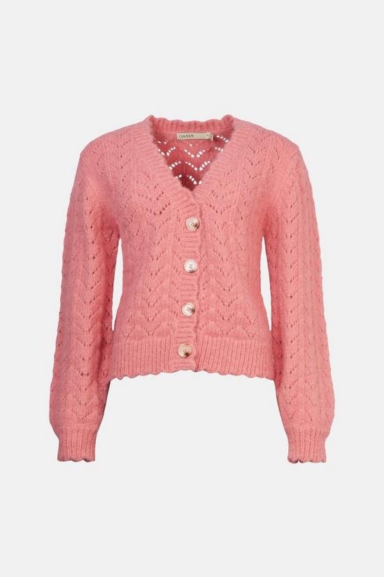 Oasis Cosy Pointelle Knitted Cardigan 5