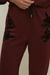 Oasis Floral Flocked Cuffed Jogger thumbnail 2