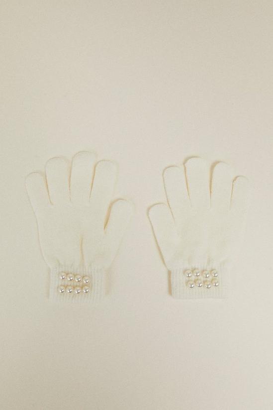 Oasis Pearl Embellished Gloves 1