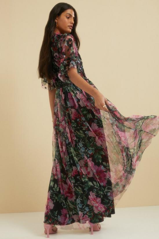 Oasis Embellished Bright Floral Maxi Dress 3