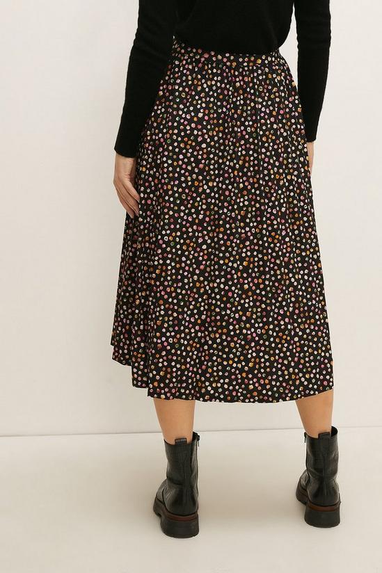 Oasis Slinky Jersey Spot Print Pleated Midi Skirt 3