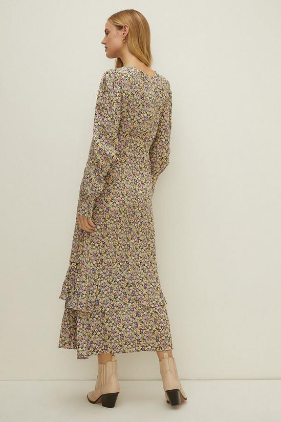 Oasis Petite Floral Printed 3/4 Sleeve Midi Dress 3