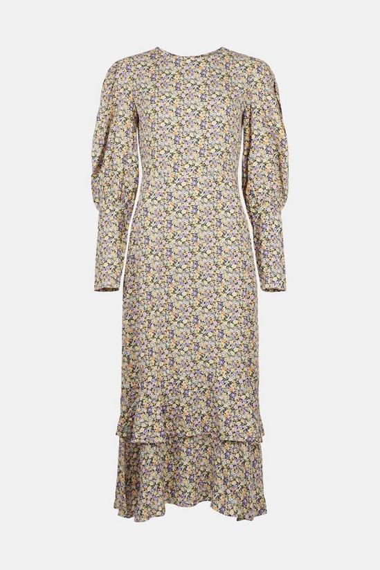Oasis Petite Floral Printed 3/4 Sleeve Midi Dress 4