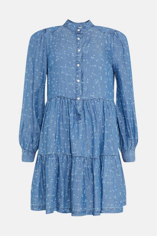 Oasis Printed Button Front Smock Dress 4
